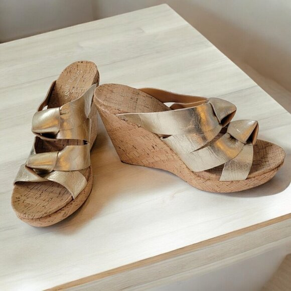 Kork-Ease Platforms - Sammi Wedge Slide Sandal - Size 10 - Great Condition - Picture 1 of 8